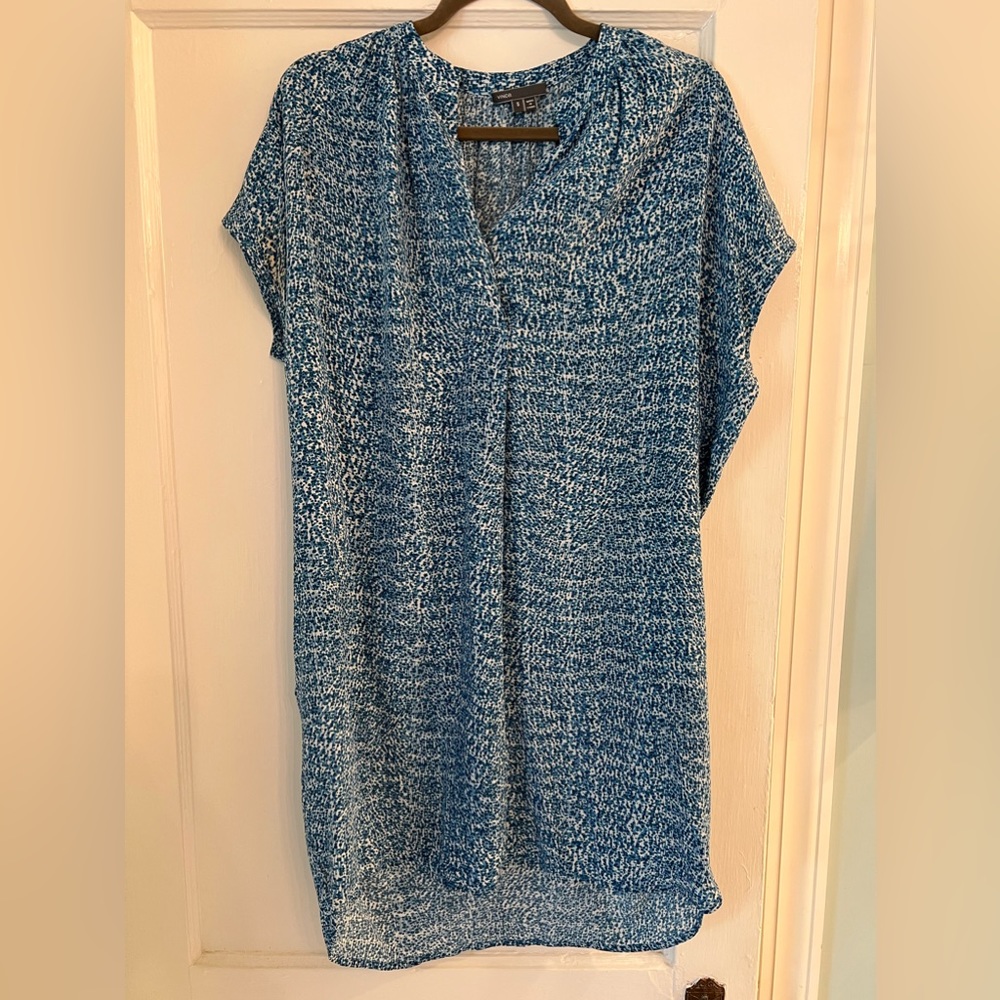 Vince silk popover cocoon shift dress